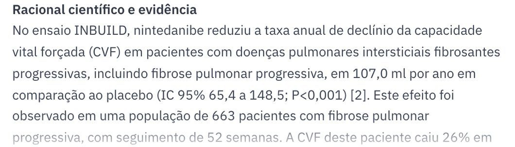 Trecho de um relatório da Rosa: o racional científico cita o ensaio INBUILD com o número da referência.